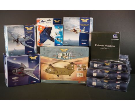 Five Boxed Corgi Aviation Archive diecast models to include AA34201 Military Air Power 1:72 CH-47C Chinook, 49403 1:72 EE Lig