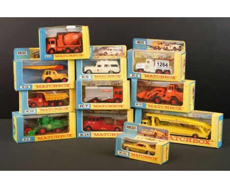 11 Boxed Matchbox King Size diecast models to include K2 Scammel Heavy Wreck Truck, K15 Merryweather Fire Engine, K13 Ready M