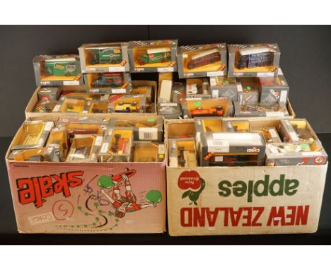Around 122 Boxed Corgi Classics diecast models, diecast in excellent condition, boxes gd to vg (4 boxes) 
