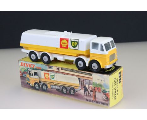 Boxed Dinky 944 Shell BP Fuel Tanker diecast model, diecast &amp; decals excellent, box vg 