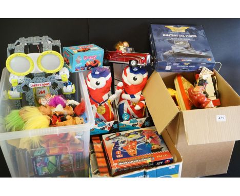 Collection of mixed toys to include Meccano G15 Personal Robot, 2 x boxed Hasbro Furby Boom, boxed Corgi Aviation Archive 483