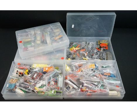 Quantity of circa 1970/80s play worn diecast models to include Mattel Hot Wheels, Matchbox Lesney, Johnny Lightning etc 