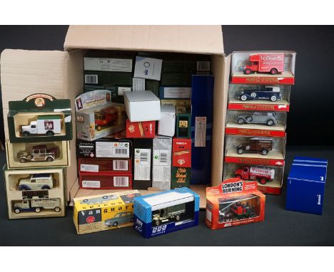 Around 60 diecast models to include Lledo (Days Gone, RAC, Golden Wedding, London's Burning, 40 Years Of ITV, etc) Corgi (Lon