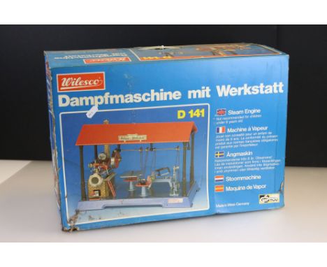 Boxed Wilesco D141 Dampfmaschine mit Werstatt Steam Engine, excellent condition, box grubby 