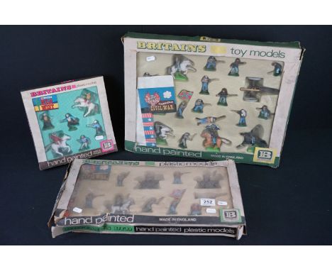 Three Boxed Britains figure sets to include 2x American Civil War sets (7425 Confederate models set &amp; 7462 Confederate an