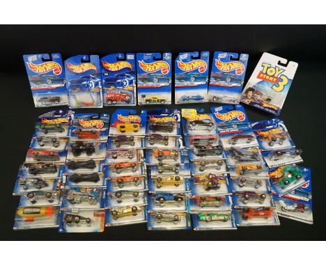 50 Carded Mattel Hot Wheels diecast models in vg condition 
