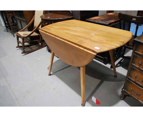 ERCOL DROP LEAF LIGHT ASH DINING TABLE