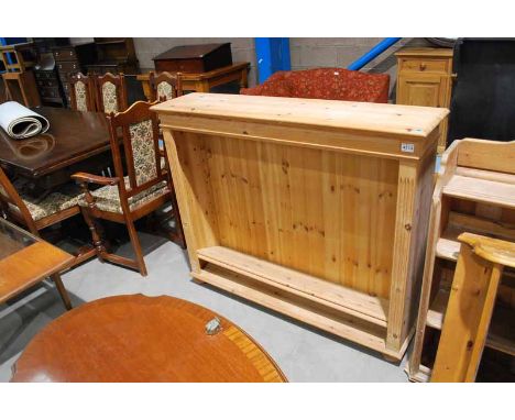 PINE OPEN FRONT 3-SHELF BOOKCASE 