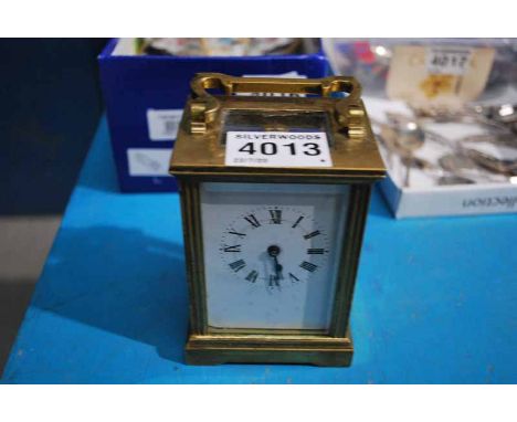 BRASS FRAMED CARRIAGE CLOCK  
