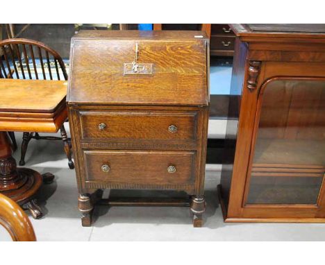 1920'S OAK FALL FRONT BUREAU  