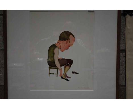 PICTURE OF A RUSSIAN PUPPET MAN - SIGNED 