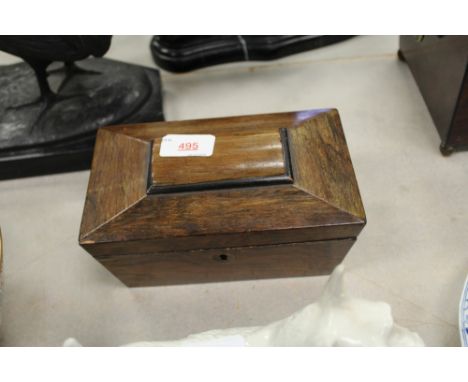 19th century rosewood tea caddy