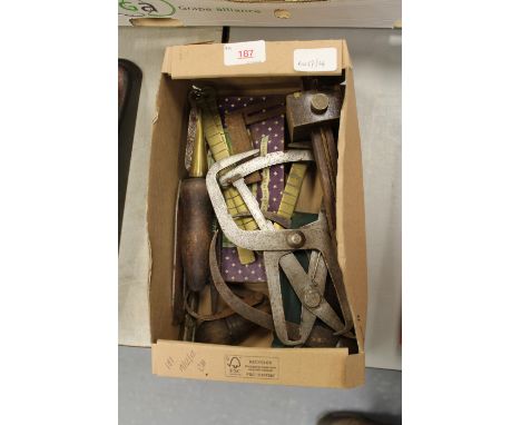 Box with calipers & small tools