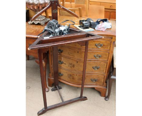 A compactum clothes horse, together with Canon camera and lenses