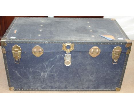 A large trunk with brass studs