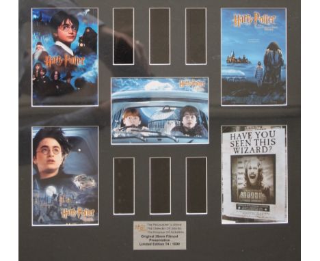 Harry Potter, The Philosopher's Stone, The Chamber of Secrets and The Prisoner of Azkaban original 35mm Filmcel presentation 