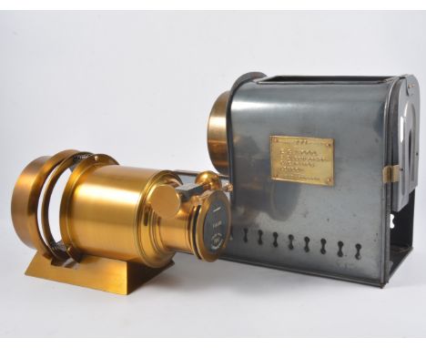E.G Wood, tin and brass magic lantern.