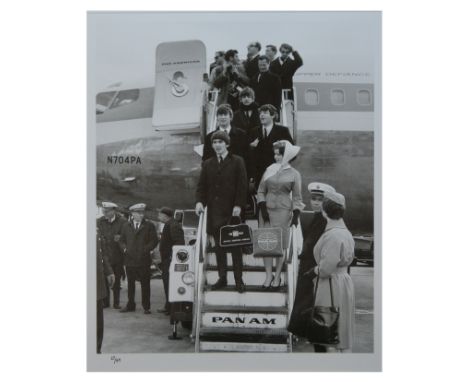 The Beatles, Arriving in New York City for the first time, February 7th 1964, 49x39cm,A limited edition silver gelatin photog