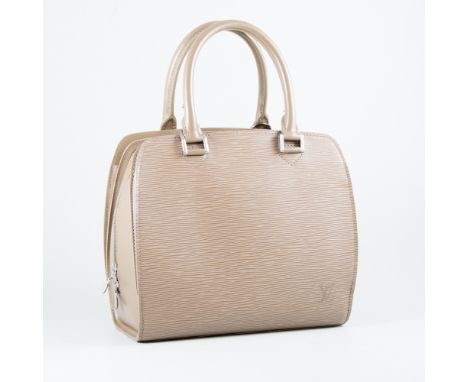 Three designer handbags, A Prada handbag, "Canapa.St Venez" the canvas bag has tan leather trim and metal chain link handle, 