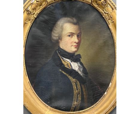 Portraitist (XVIII). Portrait von Friedrich Salentin von Zwierlein.Circa 71 cm x 58 cm. Circa 102 cm x 78 cm mit Rahmen. Gemä