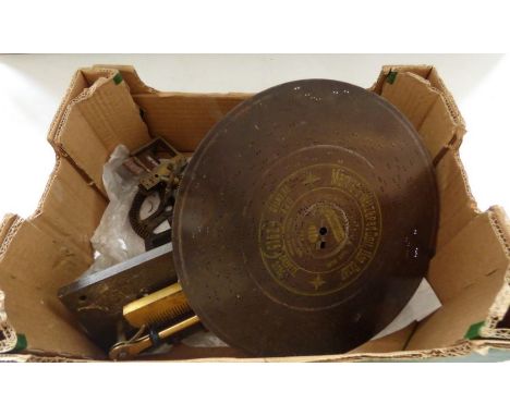 A Shutz-Marke polyphon (incomplete) and one disc