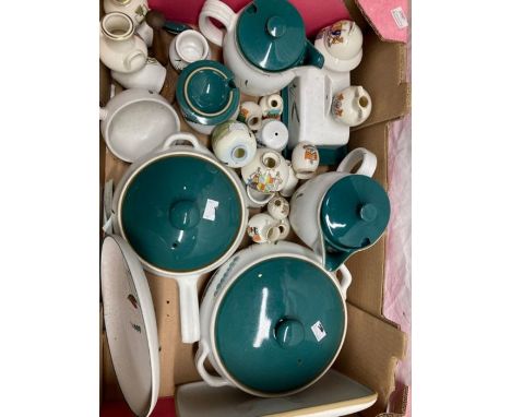 5 boxes of assorted crockery including approx 40 pieces of Royal Worcestershire Valencia, Tureens, sauce boats and Meat Platt