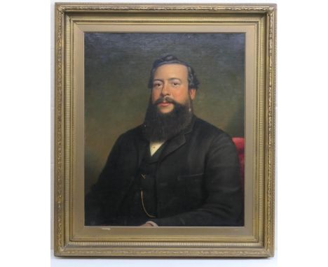William (?) Jolley (active late 19th Century), Portrait of William Madeley, Mayor of Liverpool, quarter length, signed and da