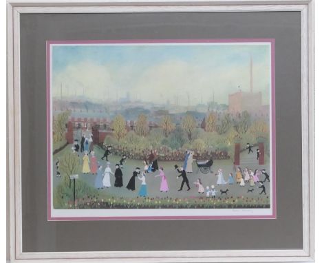 Helen Layfield Bradley (1900-79), 'It was the first Saturday in May', lithograph in colours, signed in pencil to the margin, 