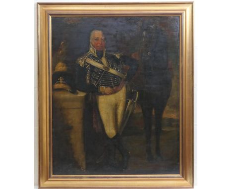 English School (early 19th Century), Portrait of an officer of Prince of Wales Regiment of (Light) Dragoons, oil on canvas, 9