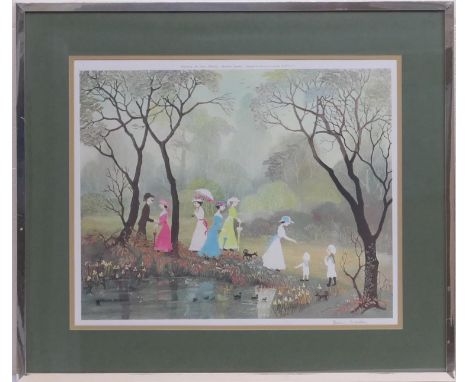 Helen Layfield Bradley (1900-79), 'On a lovely Summer's day', lithograph in colours, signed in pencil to the margin, with bli