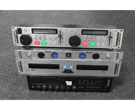 A Kam KCD 1000 CD unit together with a KW 1920 receiver, KCD 1000 CD G control panel together with an Inter-M PA-2000 public 