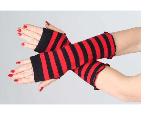 A box of 144 pairs of lady's fingerless skull gloves 