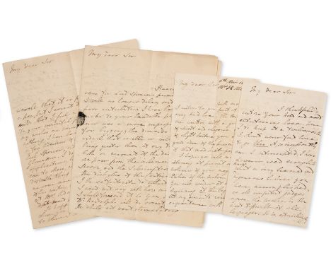 More (Hannah,&nbsp;writer and philanthropist, 1745-1833) 6 Autograph Letters signed to Jonathan Scott, together 20pp. &amp; 4
