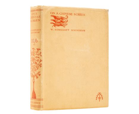 Maugham (William Somerset) On a Chinese Screen, first English edition, signed presentation inscription from the author "For S