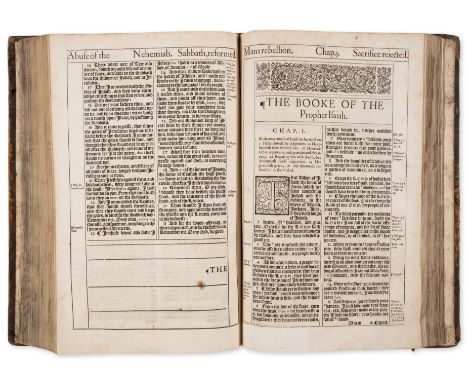 Bible, English. [The Holy Bible], first edition of the King James Bible, the Great 'He' Bible, 1 vol. bound in 2, largely pri