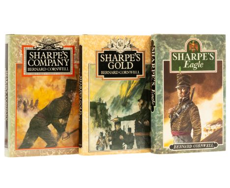 Cornwell (Bernard) Sharpe's Eagle, 1980; Sharpe's Gold, 1981; Sharpe's Company, 1982, first editions, signed by the author an