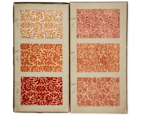 Indian Textiles.- Mysore Silk.- An album of fabric swathes, 75 samples of Mysore silk, in a range of colours and designs incl