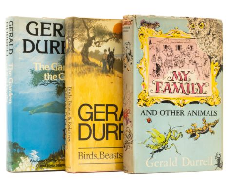 Durrell (Gerald) [The Corfu Trilogy], comprising My Family and Other Animals, slight spotting and strip of toning to endpaper