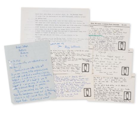Williamson (Henry).- Archive of postcards and letters by or relating to Henry Williamson, including one T.L.s. from Williamso