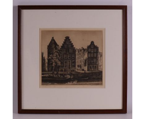 Hofker, Willem Gerard (The Hague 1902-1981) "Gelderse kade - Amsterdam", signed in full in pencil l.o. and in the plate r.o.,