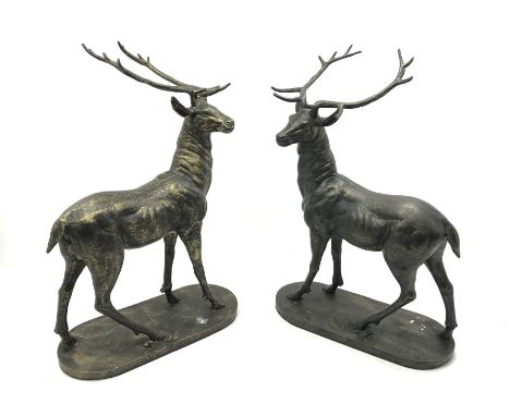 Pair standing stags (measurements per item) - Condition Report 
