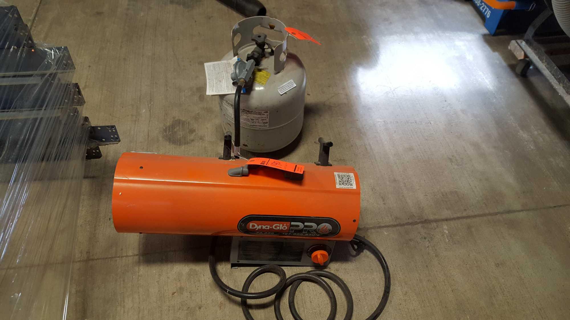 DynaGlo Pro salamander type propane heater, 70000 125,000 BTUs, with