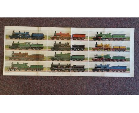 RAILWAY, magazine insert print, Our Main Line Express Engines, from Boys Own (no date), with two pages (123-126) with an arti