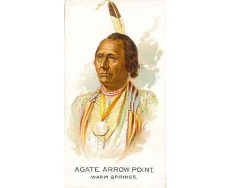 ALLEN &amp; GINTER, Celebrated American Indian Chiefs, Agate Arrow Point, variation, VG