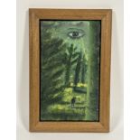 Robert MacLaurin (Scottish, b. 1961), Eye and Figure, signed verso, oil on board, framed. 40cm by