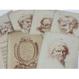 After Charles Le Brun (1616-1690), Bowles's Passions of the Soul, a group of fifteen sanguine/
