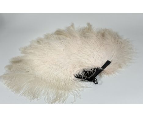 Property of the Late Countess Haig: a faux-tortoiseshell and ostrich feather fan, early 20th century, the feathers dyed a lig