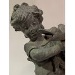 Attributed to Henry Crowther Ltd., an early 20th century figural cast lead garden water fountain,