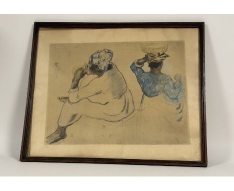 After Paul Gauguin (1848-1903), Martinican Women, coloured print, unsigned, numbered in pencil 355/500 lower left. Image 40.5