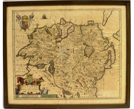 [MAP]. ULSTER, IRELAND  Blaeu, Joan (Dutch, 1596-1673), 'Ultonia; Hibernis Cuj-Gujlly; Anglis Ulster', engraved map, hand-col